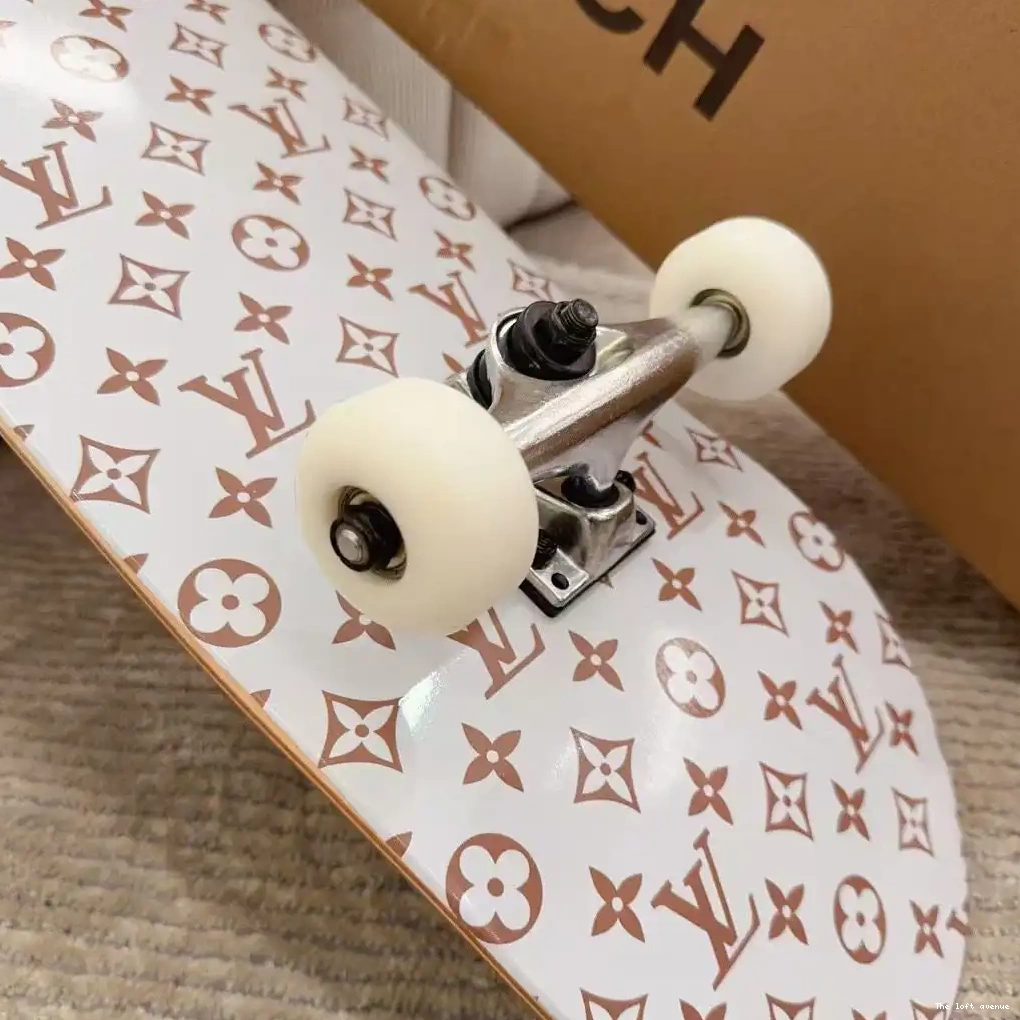 LV SKATEBOARD BROWN MONOGRAM CUSTOM 0523